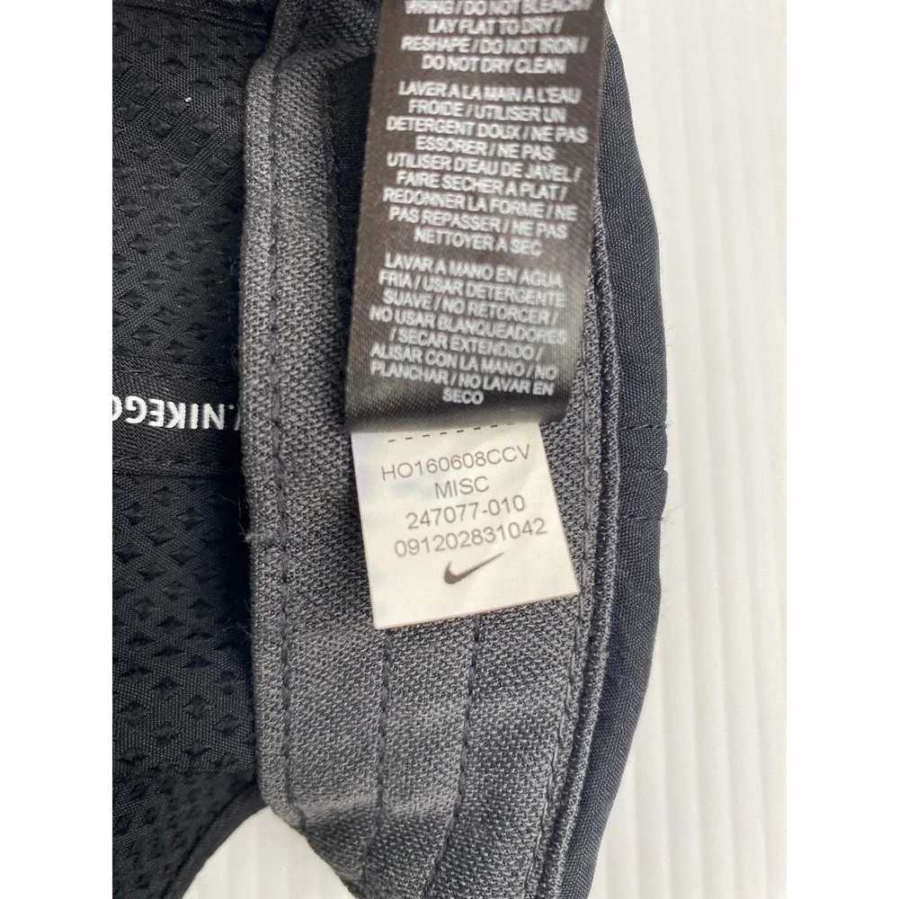 Nike Golf Black Baseball Cap Embroidered M&ET Logo Swoosh Men One Size - Picture 5 of 7